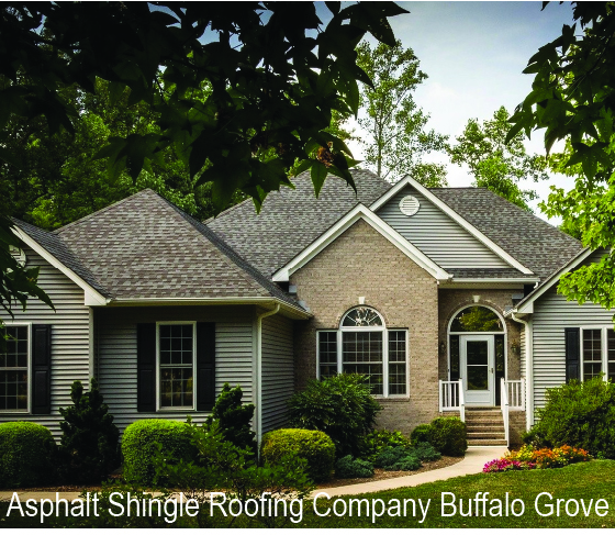 Brown asphalt shingle roof replacement for ranch home in buffalo grove IL