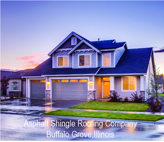 stunning dark grey asphalt shingle roof installation for new construction home in Buffalo Grove, Illinois