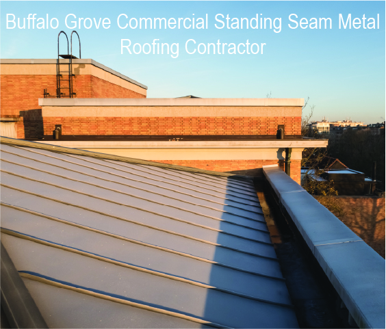 commercial brown standing seem metal roof company in Buffalo Grove IL 60089