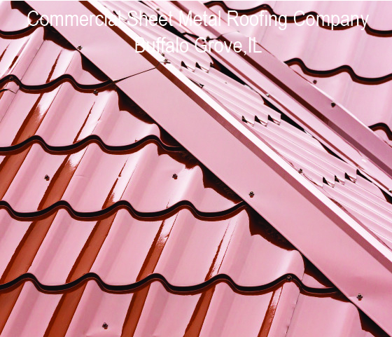 close up of commercial sheet metal roof