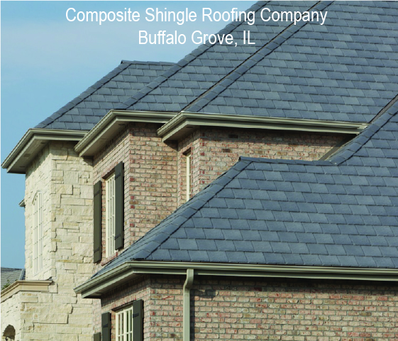 Davinci Composite Slate Roof for suburban home in Buffalo Grove IL